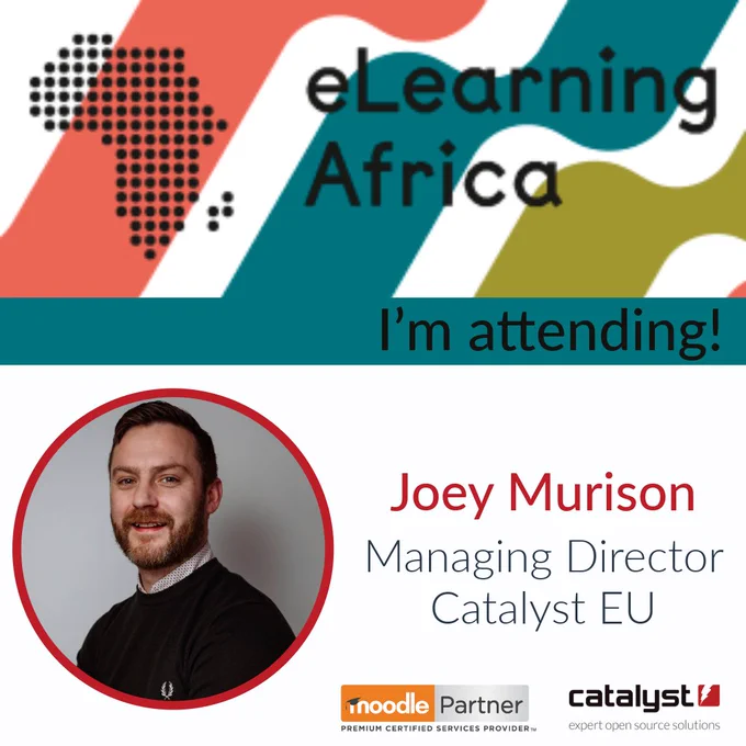 Event Flyer, Joey Murison, Managing Director Catalyst EU attending eLearning Africa