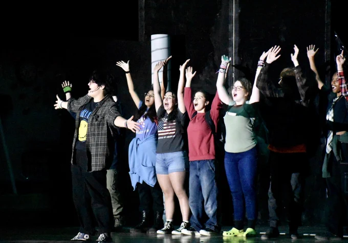ATL:
Nicholson Catholic College students perform during dress rehearsal of Percy Jackson Musical The Lightening Thief.
