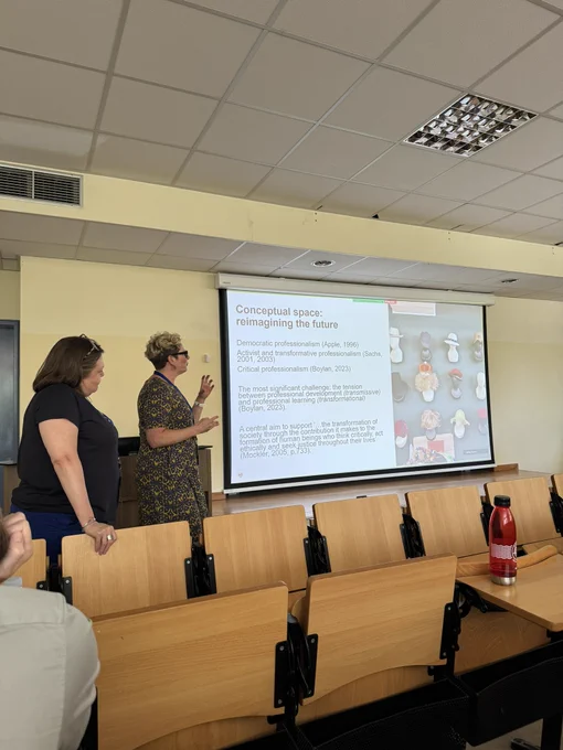 Amanda Nuttall and Alison Griffiths presenting at the International Perspectives in Education Conference in Mytiline