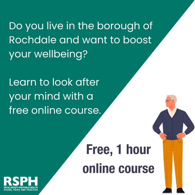 do you live in the borough of rochdale and want to boost your wellbeiong?
fere one hour online course 