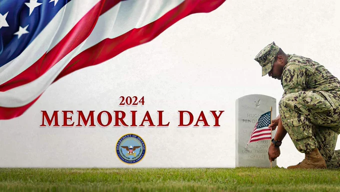 Memorial Day 2024 graphic. 