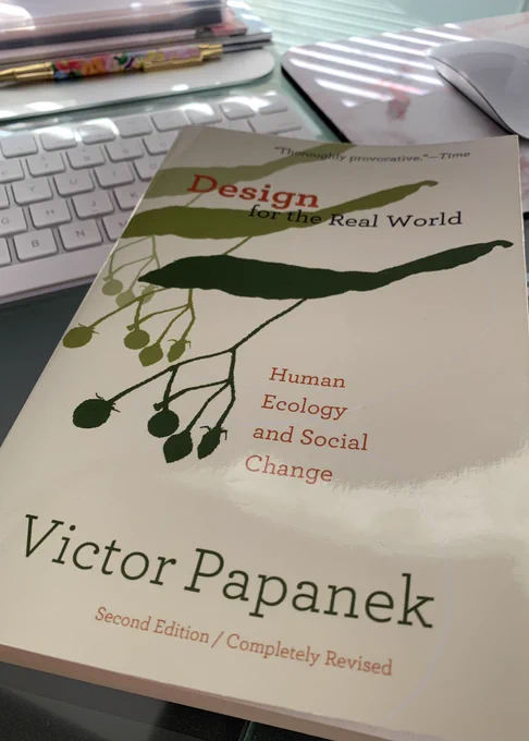 Picture of paperback book “Design for the Real World” by Victor Papanek.