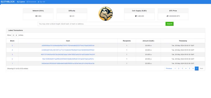 The wait is over! SlothBlockCoin has officially launched. 🚀 You can now start mining! Join the decentralized journey and be a part of the future of Sloth Block. https://slothblock.info/

#BeKindEveryday #CryptoLaunch #StartMining #Decentralization #Blockchain #SlothBlockCoin 🌍✨ #Crypto #BitcoinPizzaDay #Mining #ProofOfWork #PoW #SlothBlock #Crypto #Blockchain #Doge #DogeCoin #Bitcoin #BTC #Shib #BNB #Sol #Ethereum #ETH #XRP #ADA #TRON #DOT #LINK #DeFi #NFT #AI #Investing #fintech