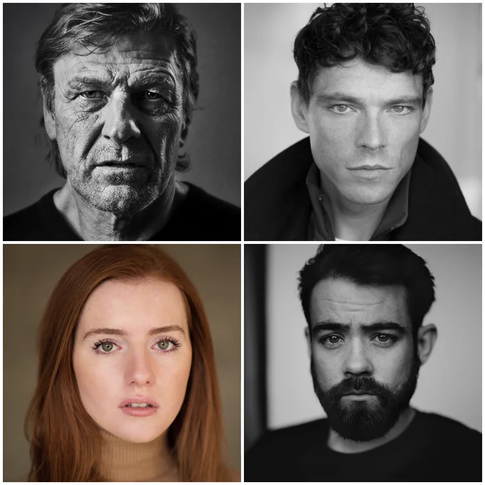collage of headshots featuring Sean Bean (Image: Andy Gotts); James Nelson-Joyce; Hannah Onslow; Jack McMullen