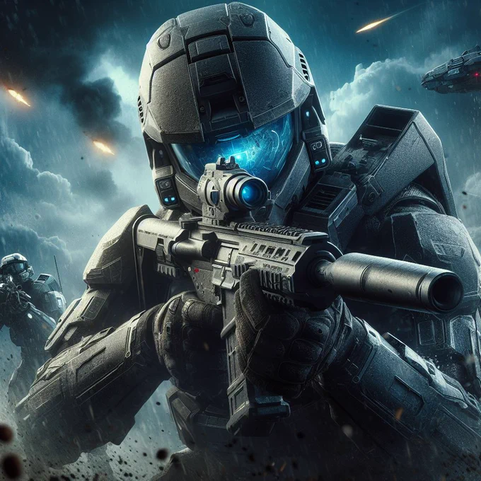 A marksman in Halo Reach stands vigilant, blending advanced technology with battlefield precision. Against a backdrop of futuristic war, his sharp eye and steady hand are pivotal, capturing the essence of sci-fi warfare.

© Philip Castro 