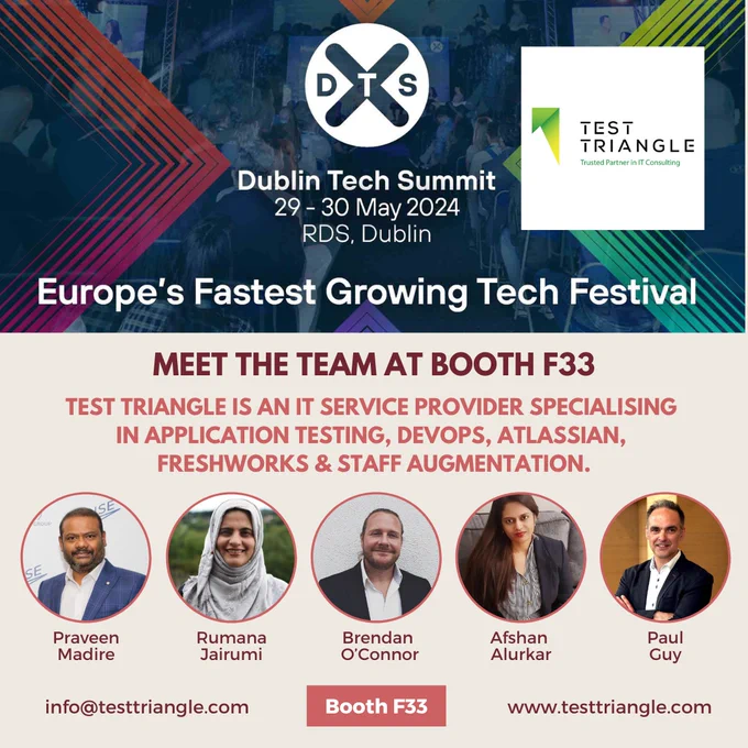 We are at the Dublin Tech Summit tomorrow and Thursday. Join us and call into our booth F33 to meet the full team. 
