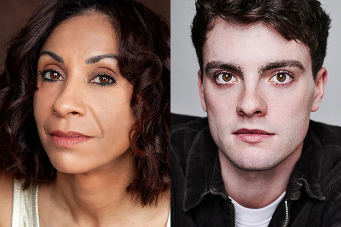 A photo showing two headshots of performers 