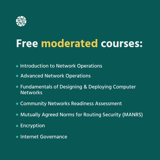 A list of free moderated courses