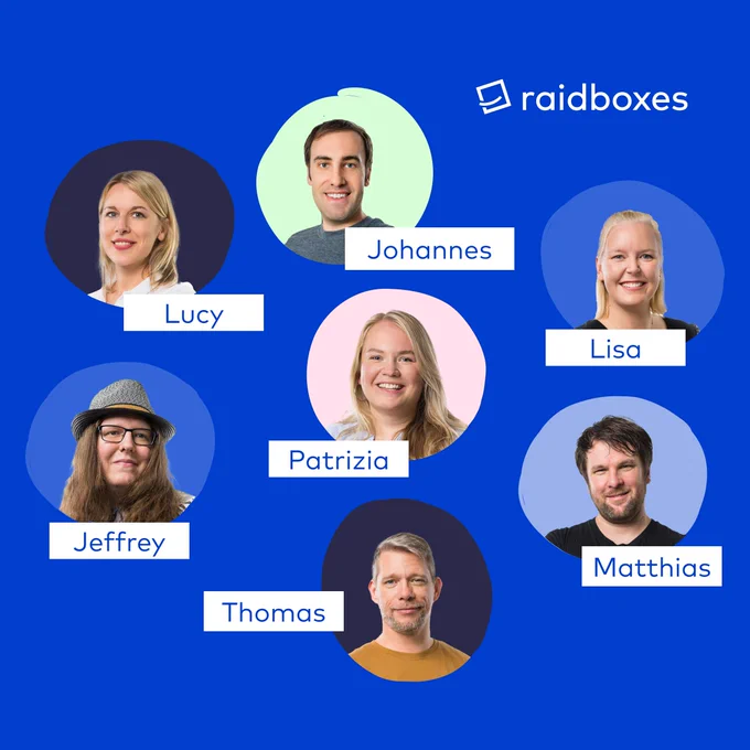 Here a picture of the people joining for wordcamp europe are shown, there are gonna be thomas, matthias, lisa, patrizia, jeffrey, lucy, johannes of the raidboxes team