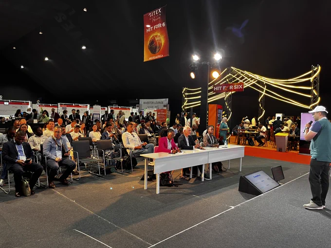 Startup pitch session at #GITEXAfrica in Marrakech, Morocco.