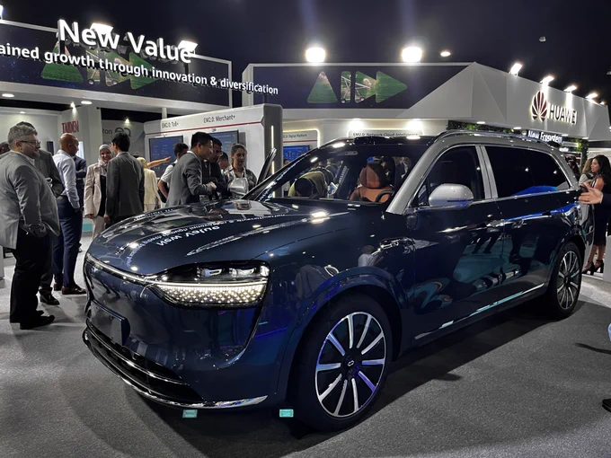 Electric car at #GITEXAfrica in Marrakech, Morocco.