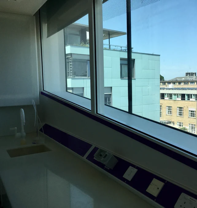 View from inside our clean lab facility