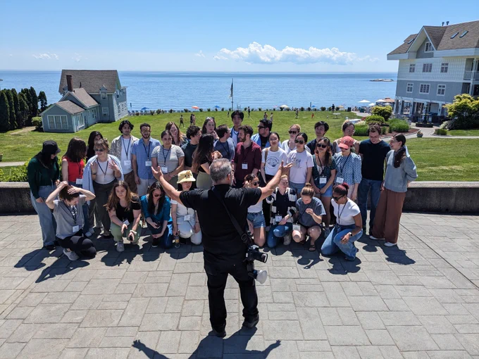 Graduate students of the neuroscience community posing for a group picture