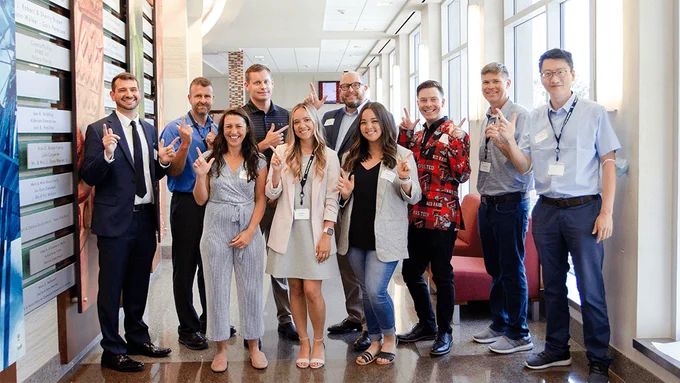 A photo of really cool people that work at Rawls that you should totally apply to work with! 