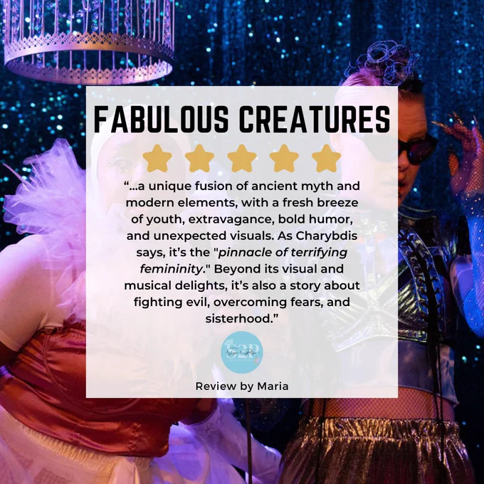 "...a unique fusion of ancient myth and modern elements, with a fresh breeze of youth, extravagance, bold humor, and unexpected visuals. As Charybdis says, it's the "pinnacle of terrifying femininity." Beyond its visual and musical delights, it's also a story about fighting evil, overcoming fears, and sisterhood."