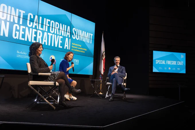 Governor Newsom speaks at the Joint California Summit on Generative AI.
