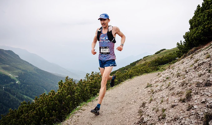 Thomas Roach competing at 2023 world long trail in Innsbruck