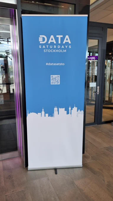 A picture of a roll up from Data Saturday Stockholm.