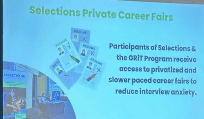 A photo of a session slide.