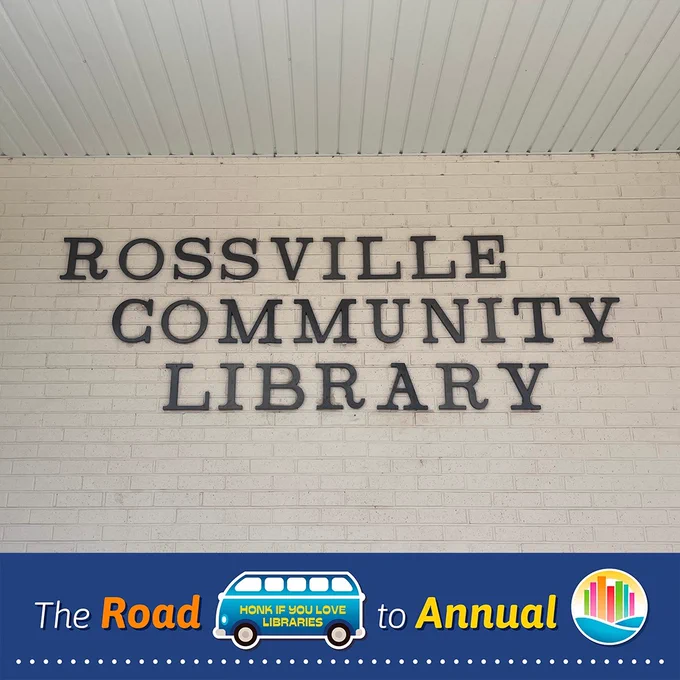 Rossville Community Library signage.

