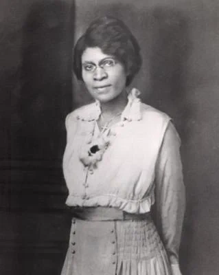 photograph of Dr. Charlotte Hawkins Brown, Black woman standing