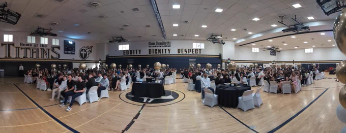 A panorama of the athletic banquet