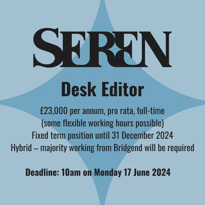 Desk Editor
£23,000 per annum, pro rata, full-time (some flexible working hours possible)
Fixed term position until 31 December 2024
Hybrid – majority working from Bridgend will be required
Deadline: 10am on Monday 17 June 2024    