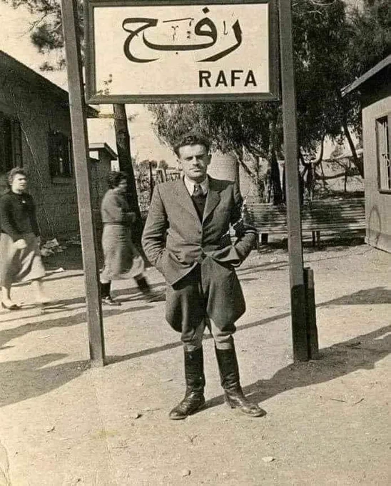 Rafah train station entrance 1930.

Colonialism only takes, maims and kills.