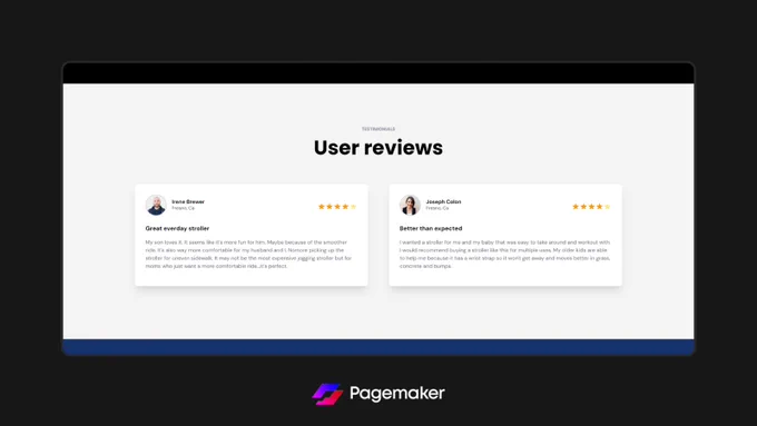 Jones - Tailwind CSS Testimonial Module for E-commerce Landing Page by Pagemaker