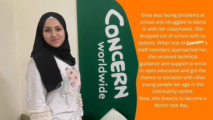 a portrait of Sima, who is a participant of open education programme