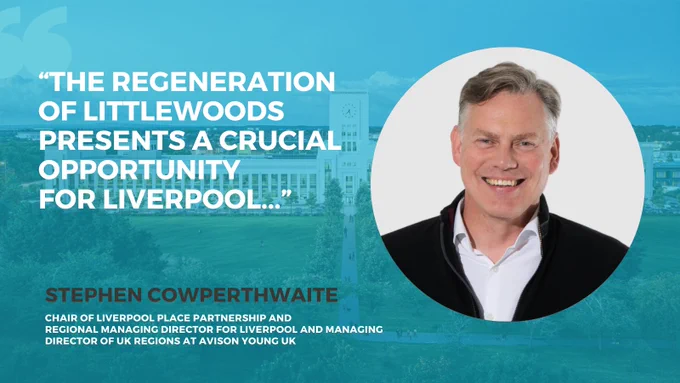 Stephen Cowperthwaite, #PlaceLiverpool Chair & Regional MD for #Liverpool, @AvisonYoung UK tells us why #Liverpool's creative and digital sector is set for a major boost, with the restoration of the landmark Littlewoods building into a film & TV studio.

➡️https://investliverpool.com/news/the-regeneration-of-littlewoods-presents-a-crucial-opportunity-for-liverpools-creative-and-digital-sector/