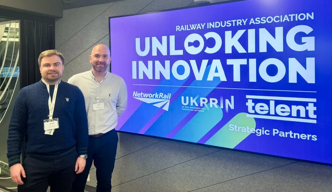 Our Chief Technical Officer Peter Evans and Commercial Director Matt Gilluley at the RIA Unlocking Innovation Southern event, Networx, London.