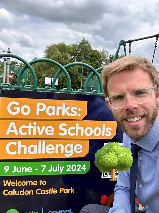 Selfie at Go Parks code in Caludon Park.