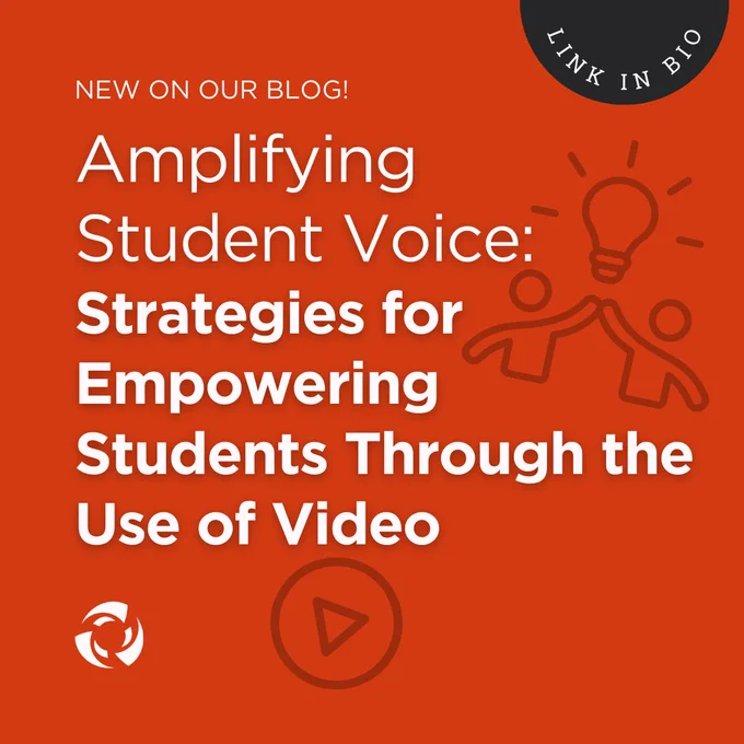 New on our blog! "Amplifying Student Voice: Strategies for Empowering Students Through the Use of Video" Read Now at https://www.myvideospot.com/amplifying-student-voice-strategies-empowering-students-video/ or via the link in our bio.