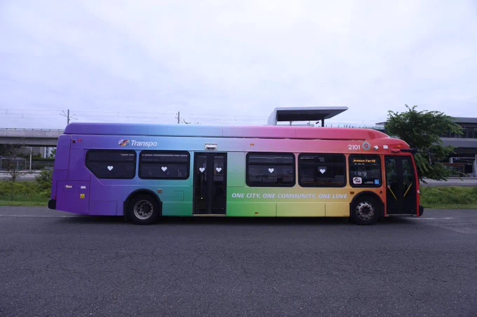  Pride-wrapped OC Transpo bus