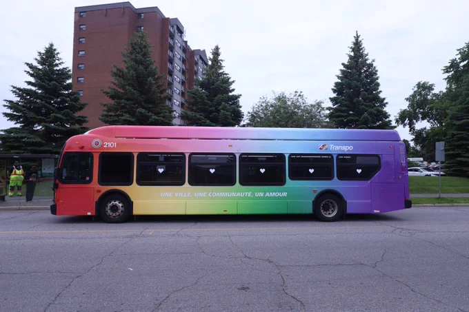  Pride-wrapped OC Transpo bus