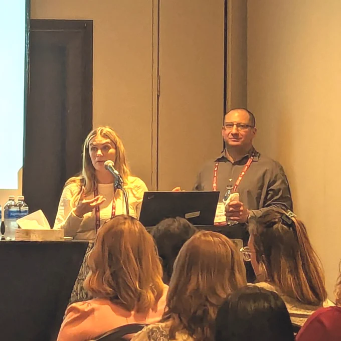 Presenters Sarah Southey
(Clinician/Researcher, Wilfrid Laurier University) and
Todd Simkover
(Self-advocacy consultant, Speaker & Writer, Autism Self Advocacy Services)
