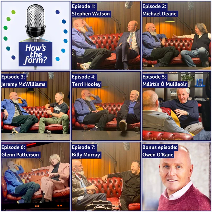 "Hows the form?" logo
grid of 7 episode photos and titles plus 8th bonus episode
