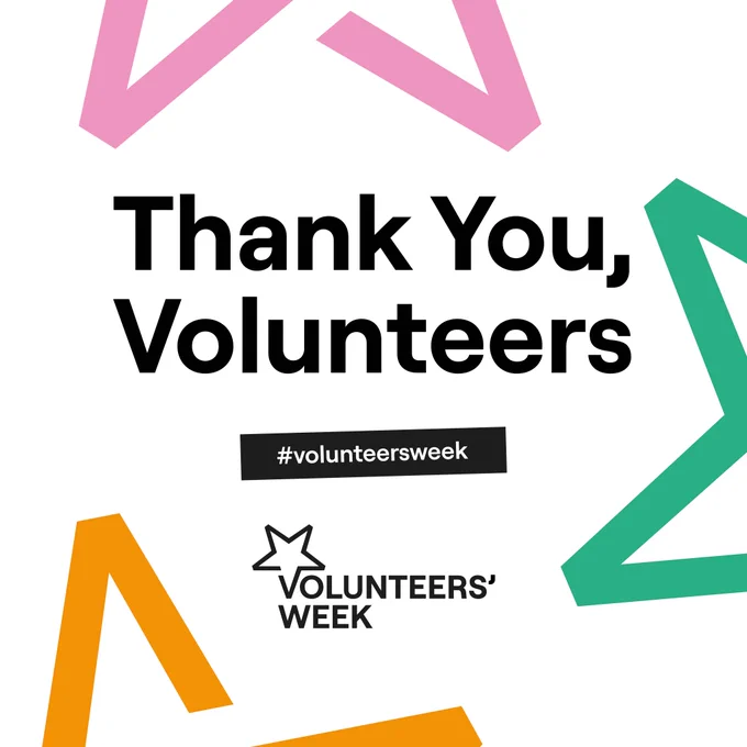 'Thank you, Volunteers. 'volunteers week Volunteers' Week' 