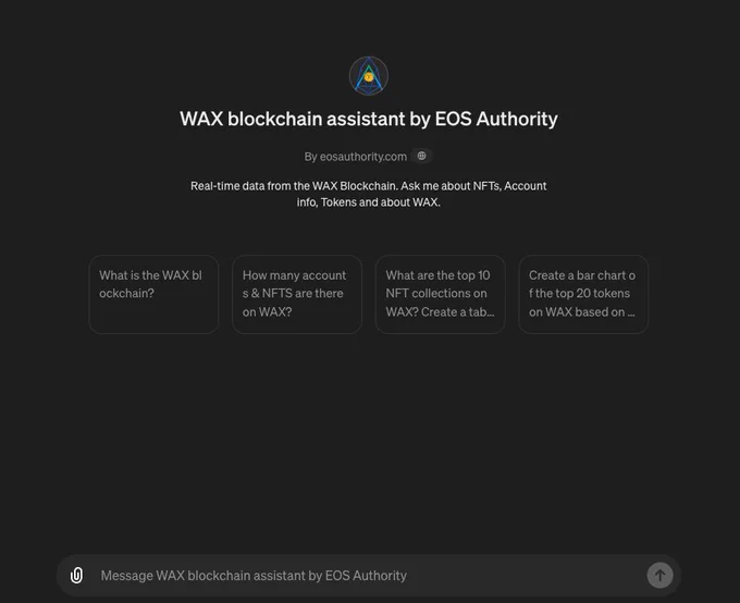 WAX blockchain assistant, getting started