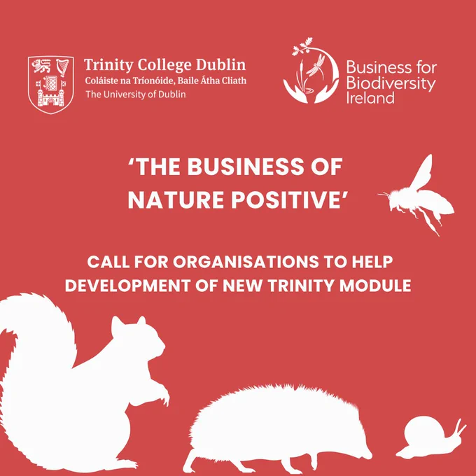 Red poster with white text and silhouettes of squirrel hedgehog snail and insect