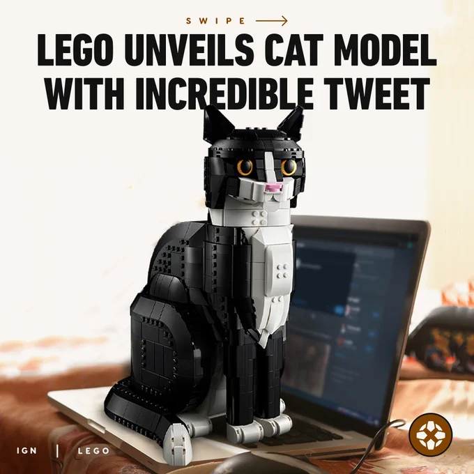 LEGO Unveils Cat Model With Incredible Tweet