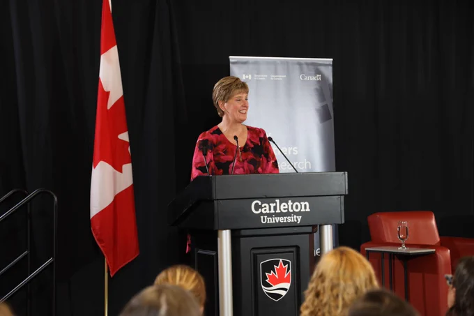 Minister Marie-Claude Bibeau announces funding for three Carleton researchers from the federal government’s New Frontiers in Research Fund (NFRF).