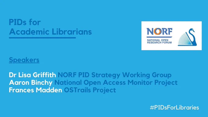 Opening slide from PIDs for Academic Librarians seminar