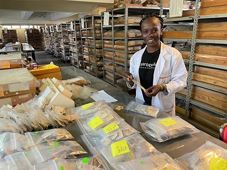 Wemanya working in a lab