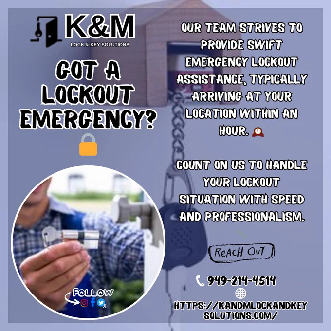 👇 | Contact us at:
☎ | 949-214-4514
🌐 | Visit https://kandmlockandkeysolutions.com/