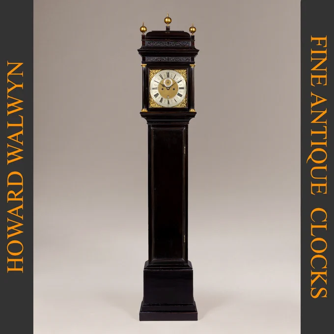 Richard Street Ebonised antique longcase clock - London UK dealers