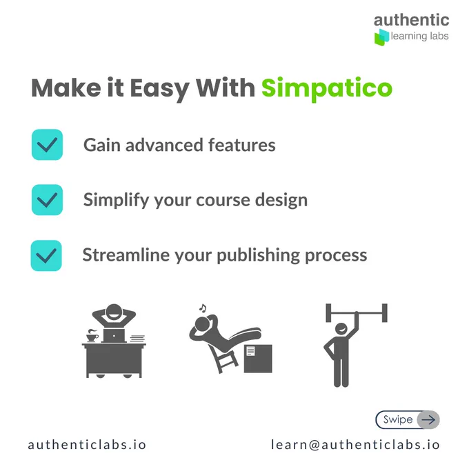 Assemble and publish your courses with Simpatico.