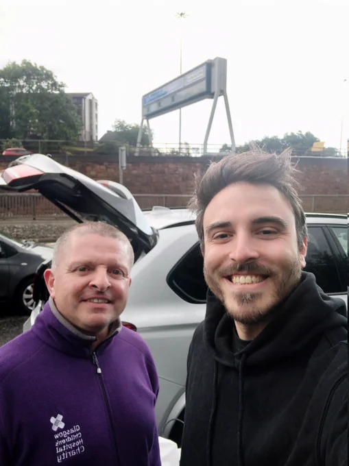Photo of myself and Jonathan, a volunteer from the Glasgow Children's Hospital Charity who helped deliver the study in patients with Crohns disease 