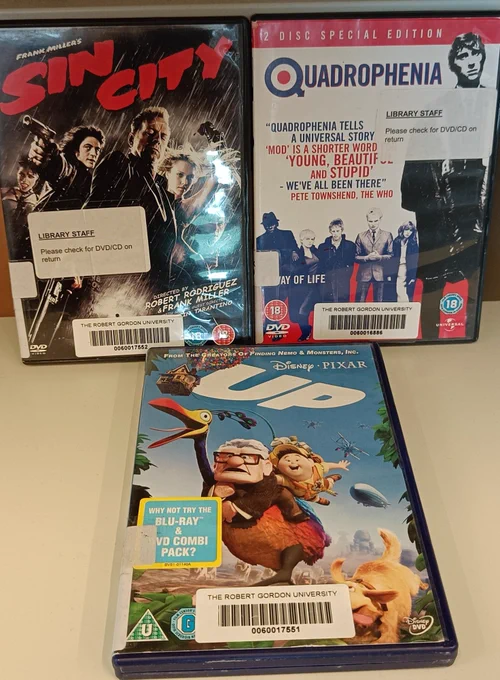 Sin City, Quadrophenia and Disney's Up DVDs